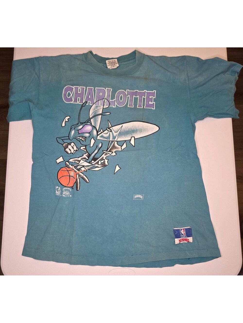 90s NBA Charlotte Hornets Breakthrough Single Stitch Tee
